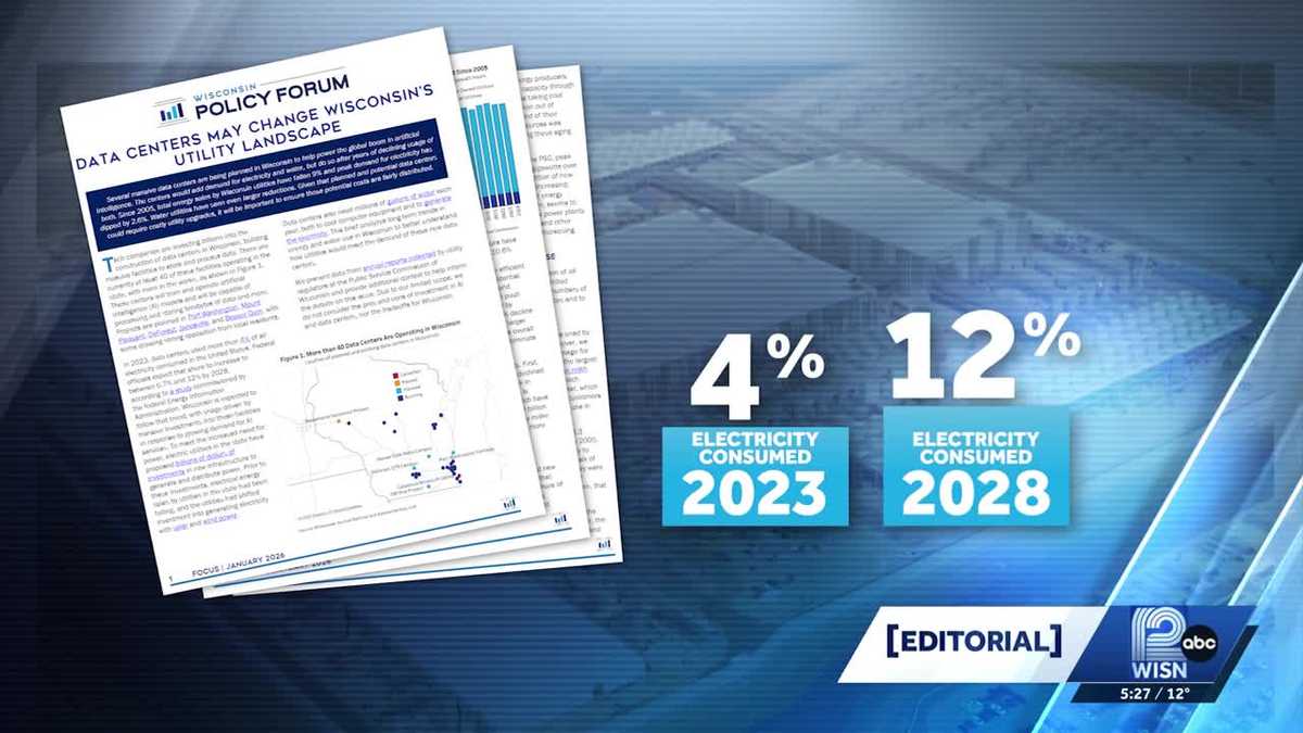 WISN 12 Editorial: Data centers rush to Wisconsin
