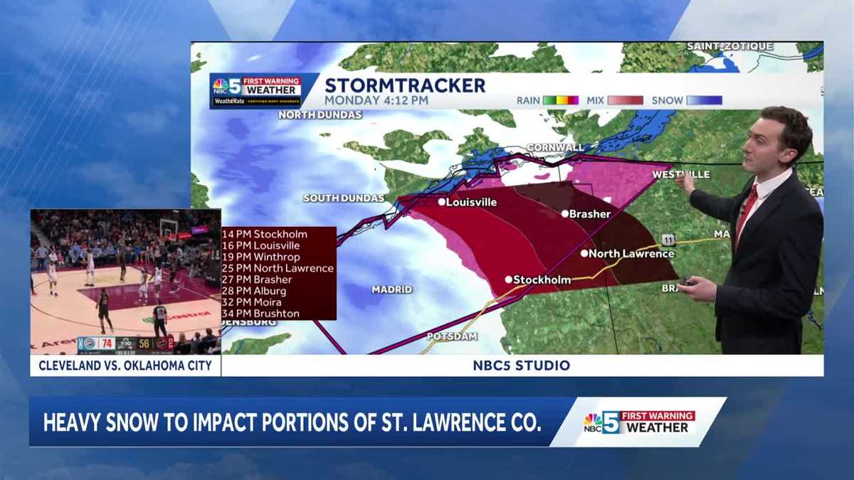 Snow squall moves through Northern New York