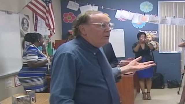 Best-selling author surprises middle school students