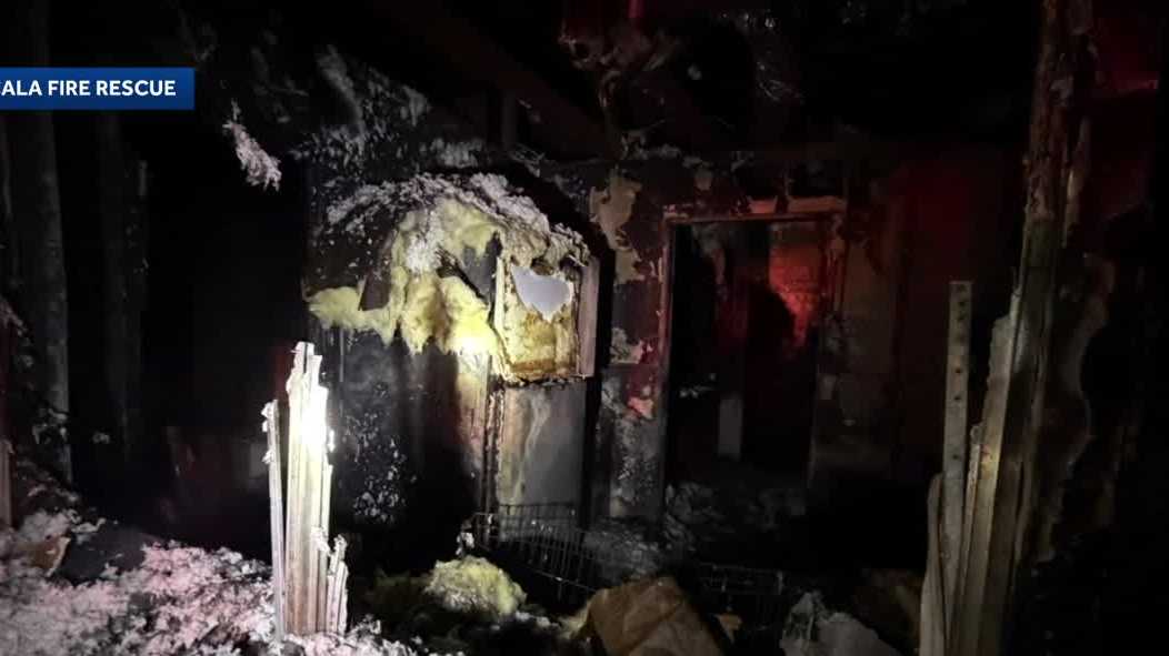 Dog dies, 2 hospitalized in overnight Ocala house fire