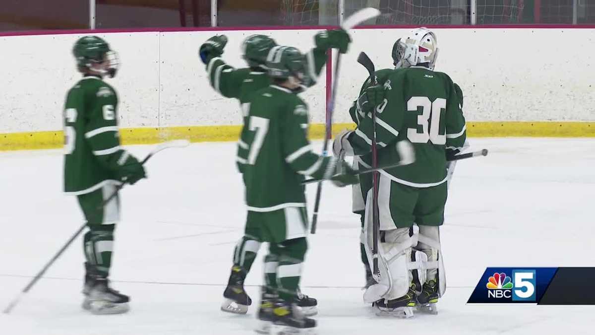 WATCH: Rice High School boys' ice hockey scores 13 goals against NCCS