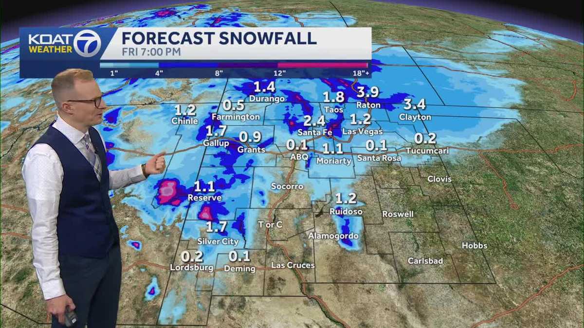 Winter blast sweeping into New Mexico