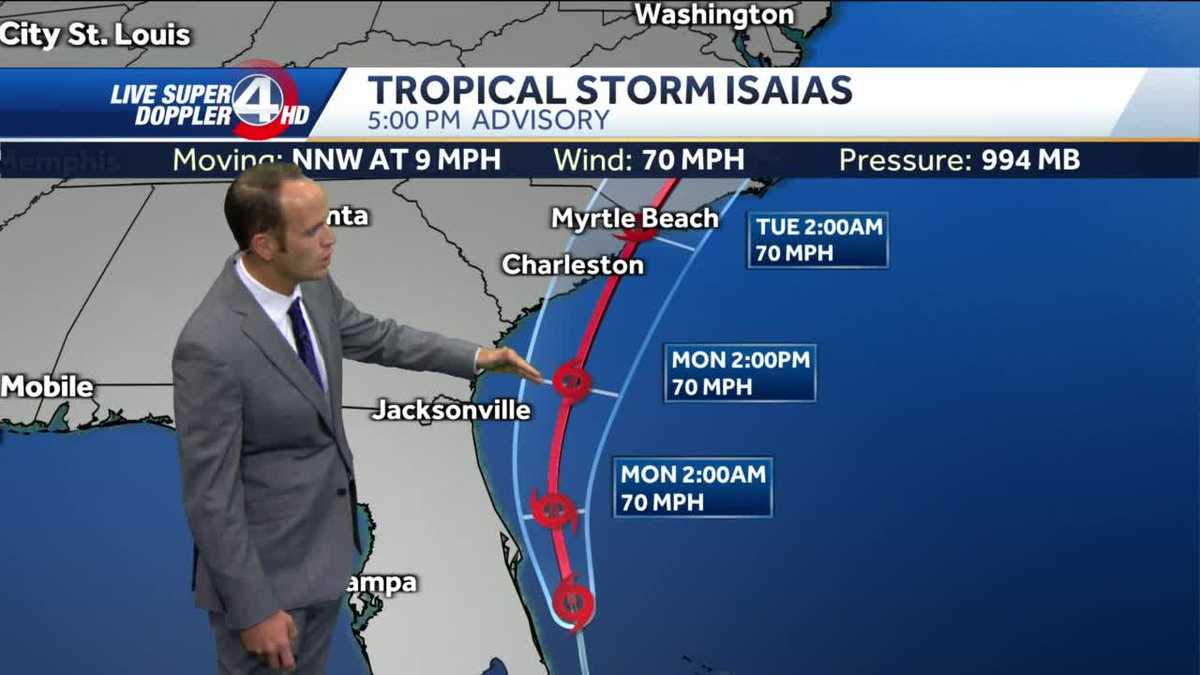 Latest Isaias Track And Local Impacts 4654