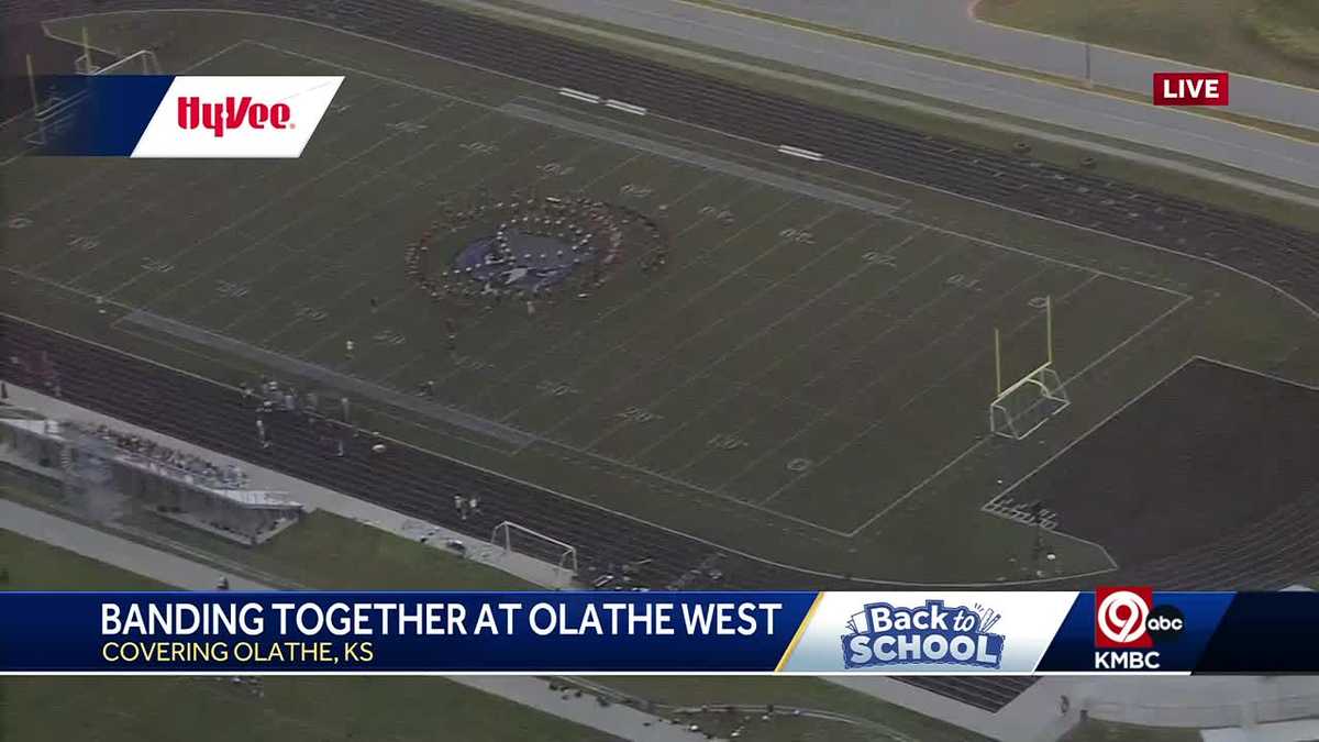 Banding Together Olathe West marching band performs on KMBC 9