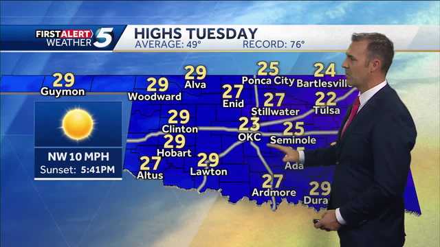 Oklahoma to continue to see below-freezing temps on Tuesday - Vimarsana News