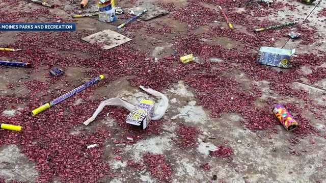 Vandals litter Des Moines parks with fireworks - Vimarsana News