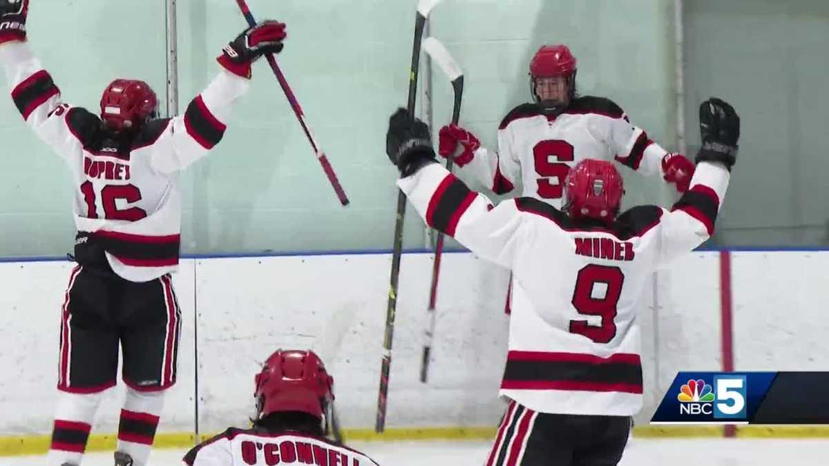 Saranac Central high school boys' hockey blanks Rice 3-0