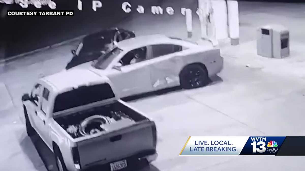 Video: Police searching for man seen repeatedly ramming car at Alabama ...