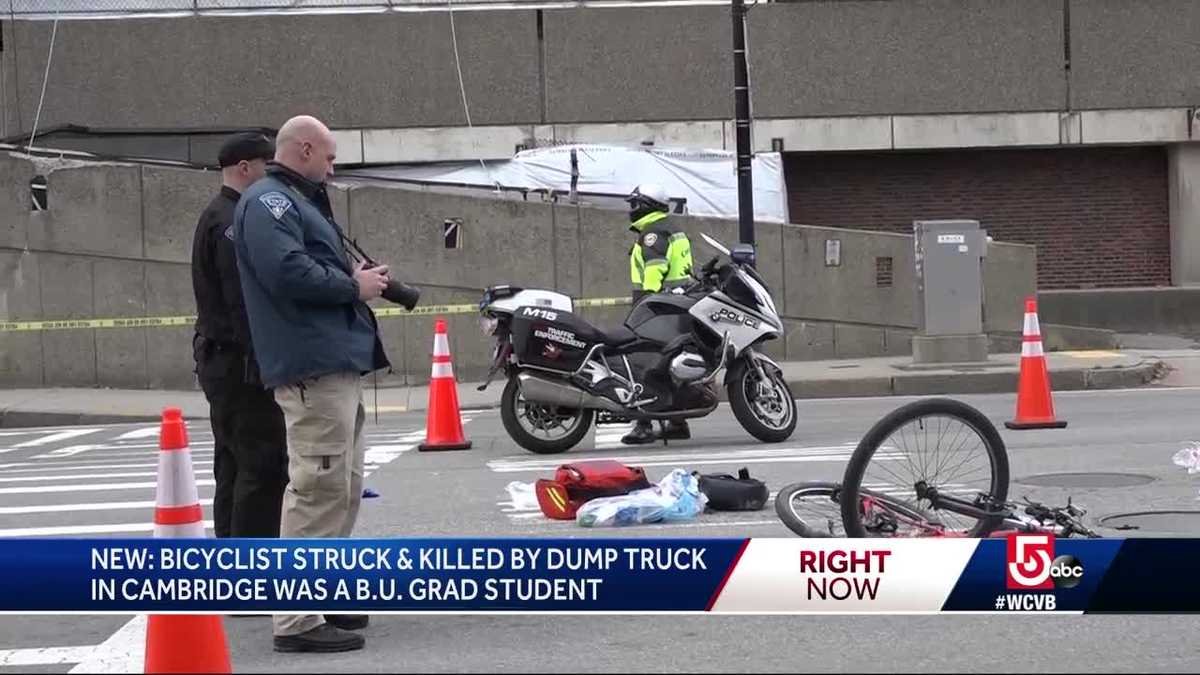 BU says student was victim in fatal bicycle, dump truck