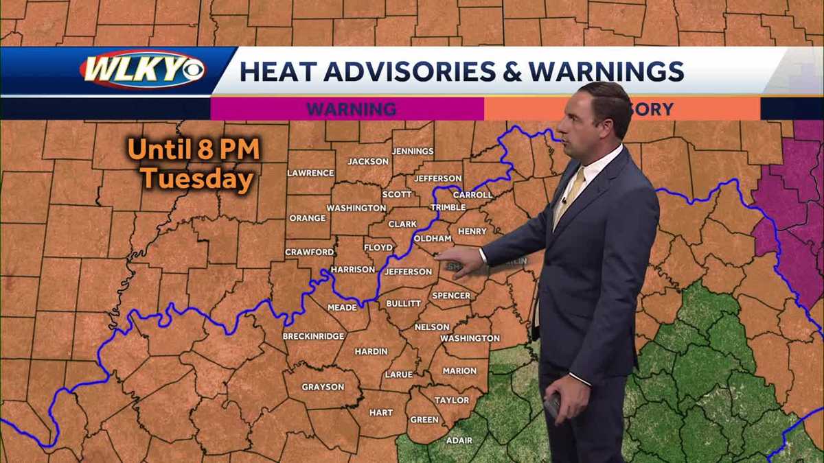 Heat Advisory continues for the area until Tuesday