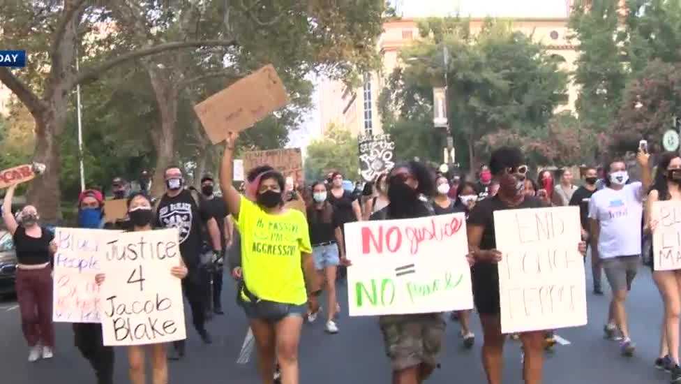 Sacramento activists stand in solidarity to support Jacob Blake