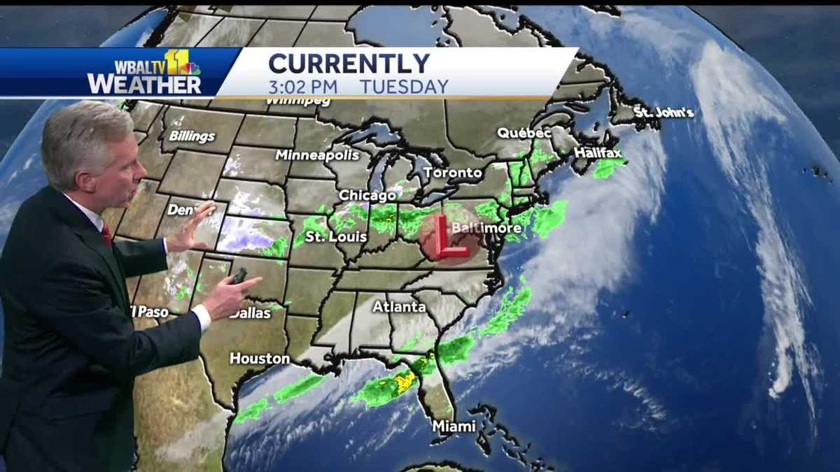 Scattered storms around Baltimore Wednesday