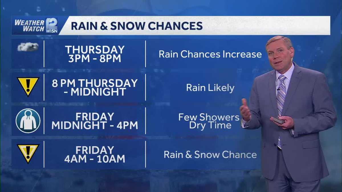 From 60s to snow in SE Wisconsin