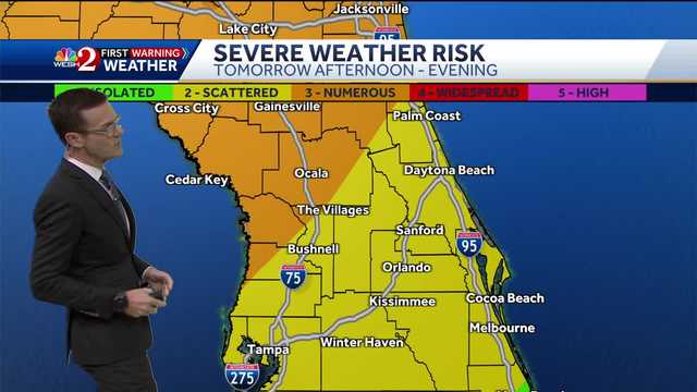 Timing out severe weather for Central Florida