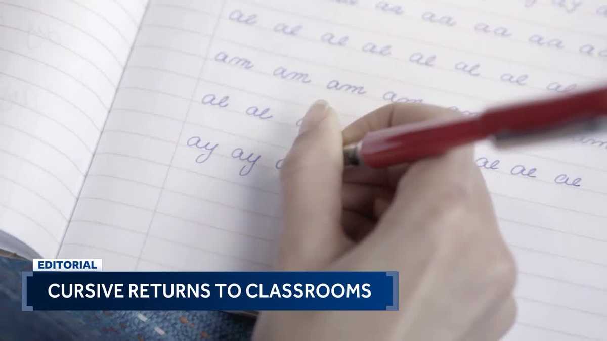 Editorial: Cursive lessons return to classrooms