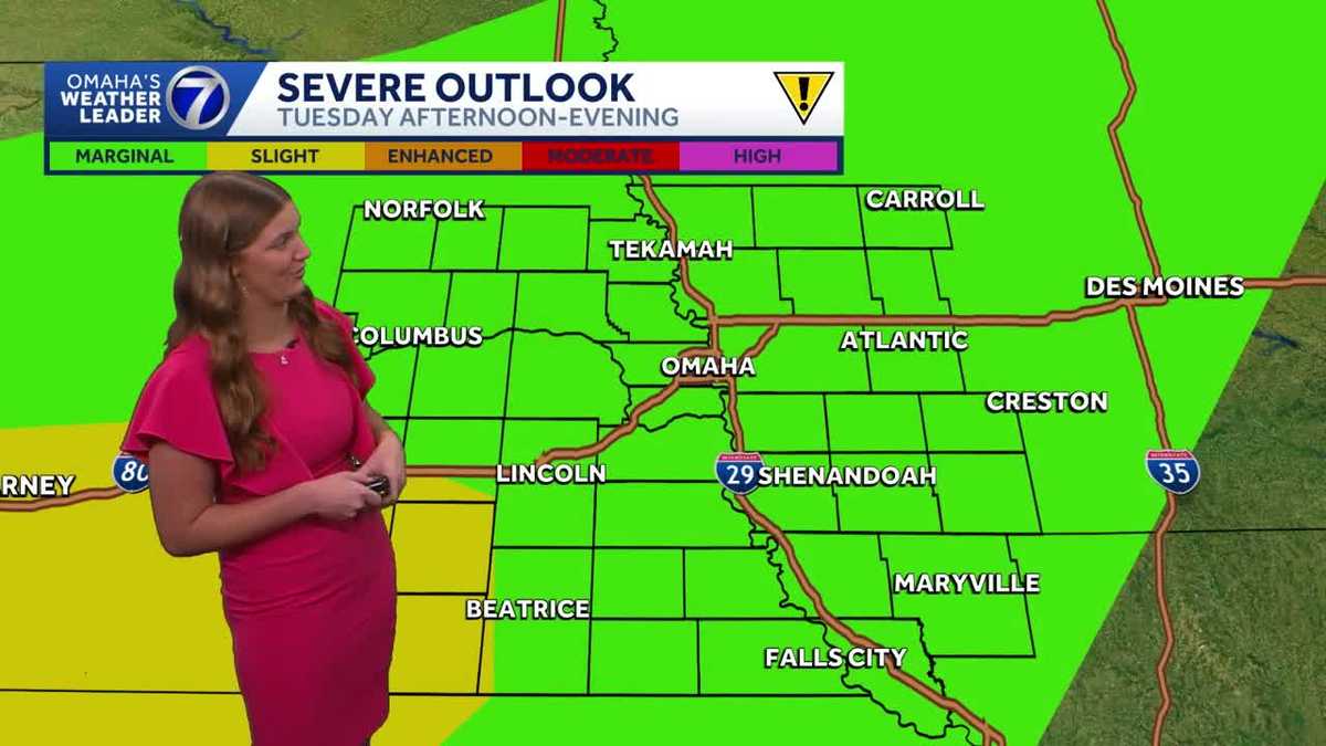Storm chances ahead for Tuesday in the Omaha area