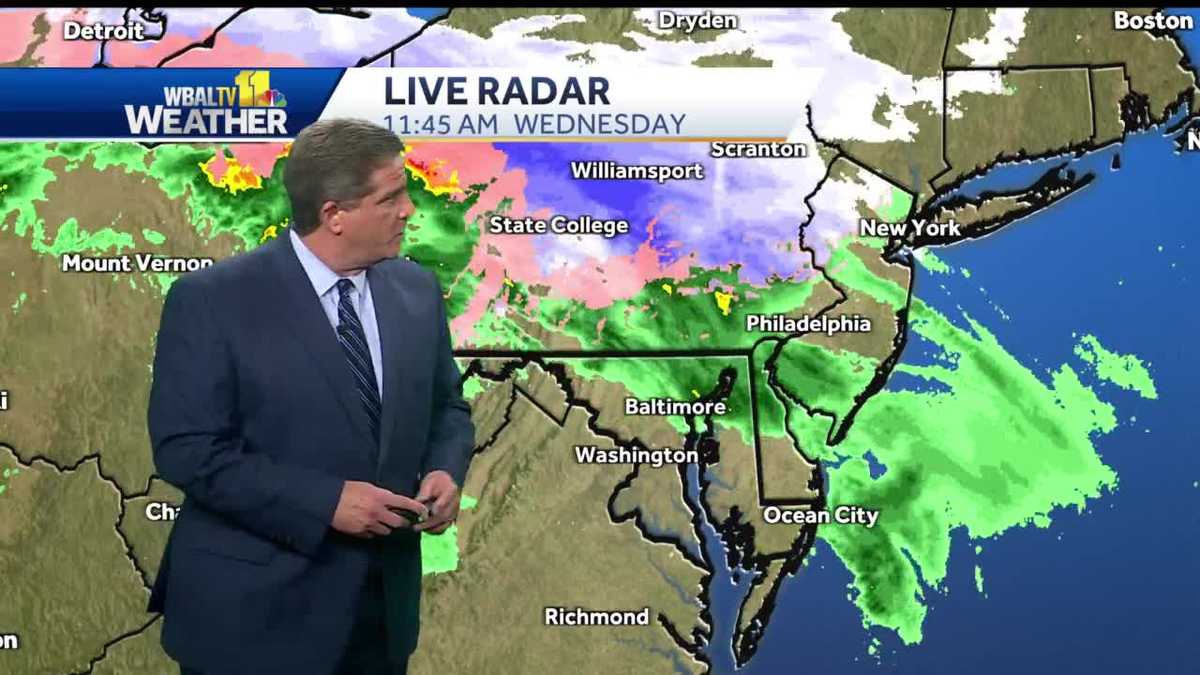 Wet weather clears Wednesday afternoon