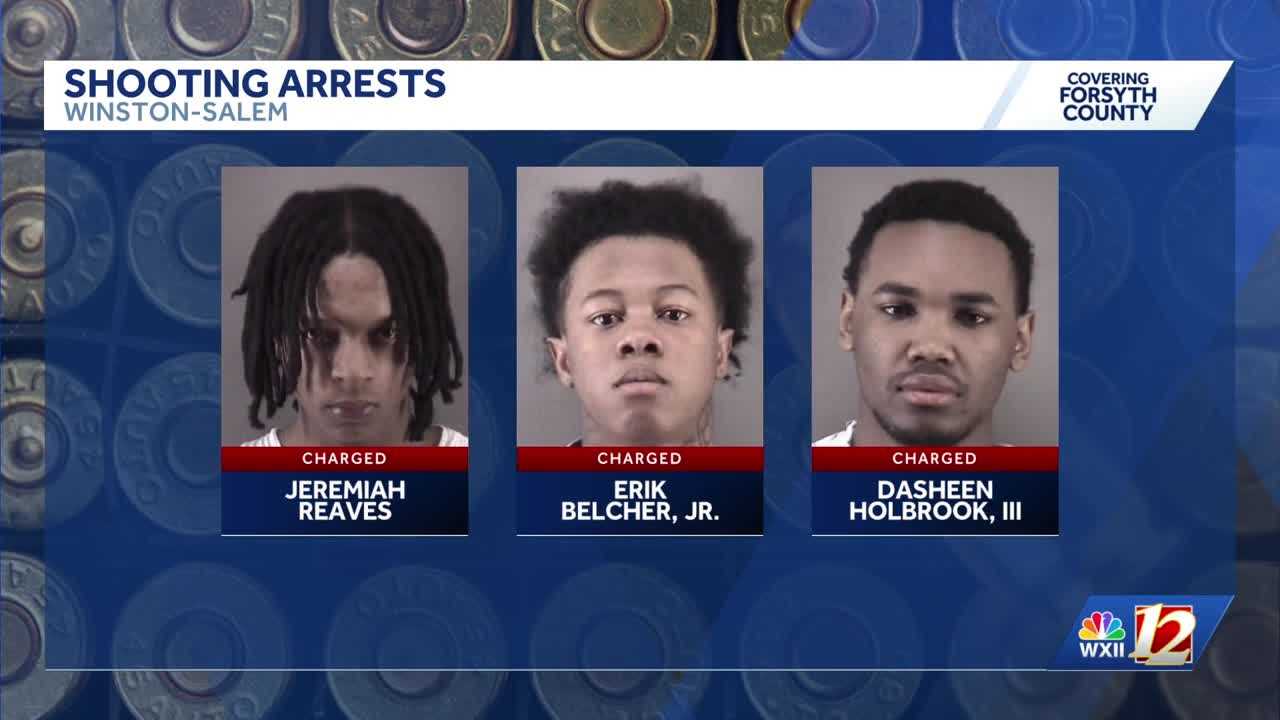 Three suspects charged in connection with two shootings, officers say