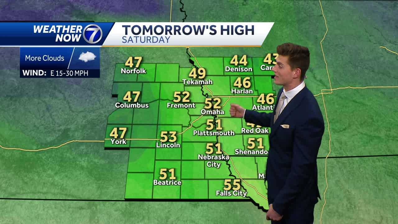 Rain chances going down for tomorrow Friday February 2nd