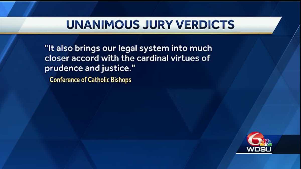 Groups throw support behind unanimous verdicts in Louisiana