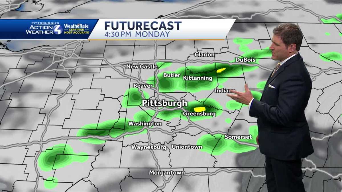 Scattered showers and mild through the week