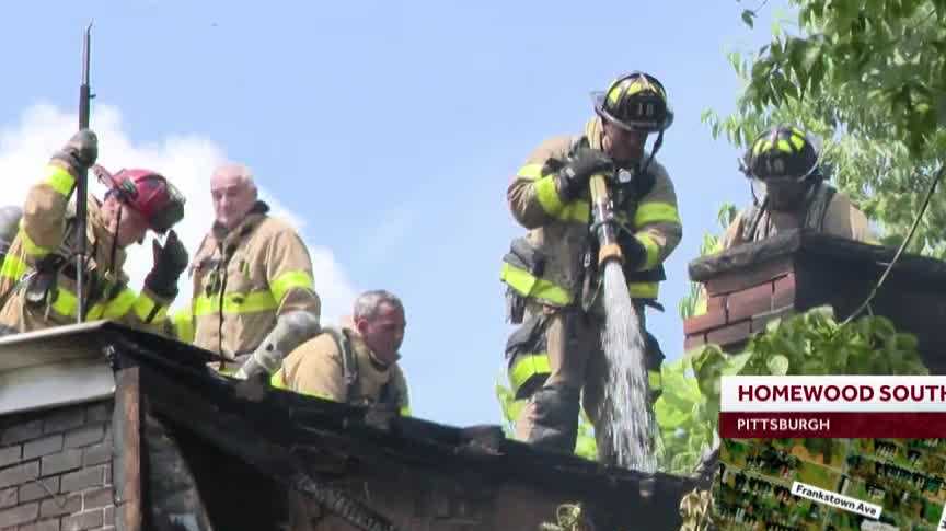 House fire breaks out in Pittsburgh's Homewood neighborhood