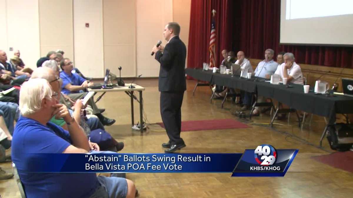 Bella vista poa votes on fee increase