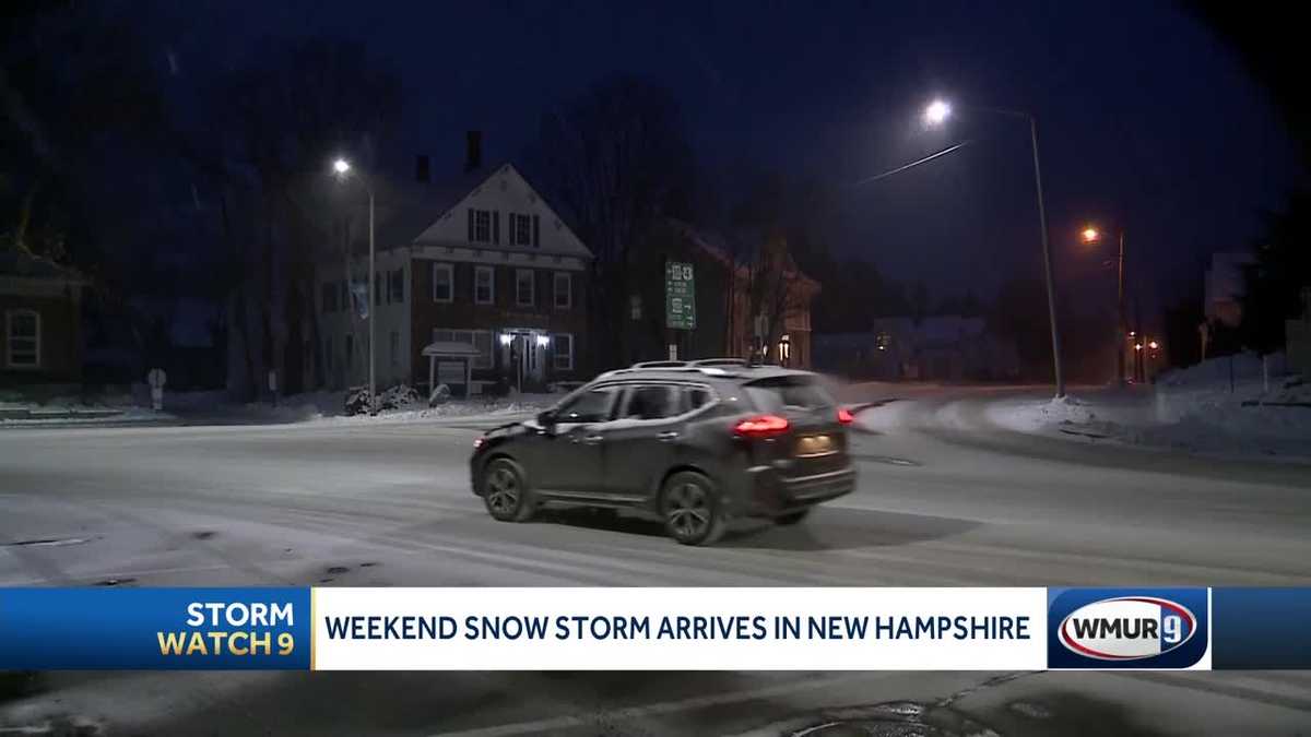 Heavy snow falls across NH