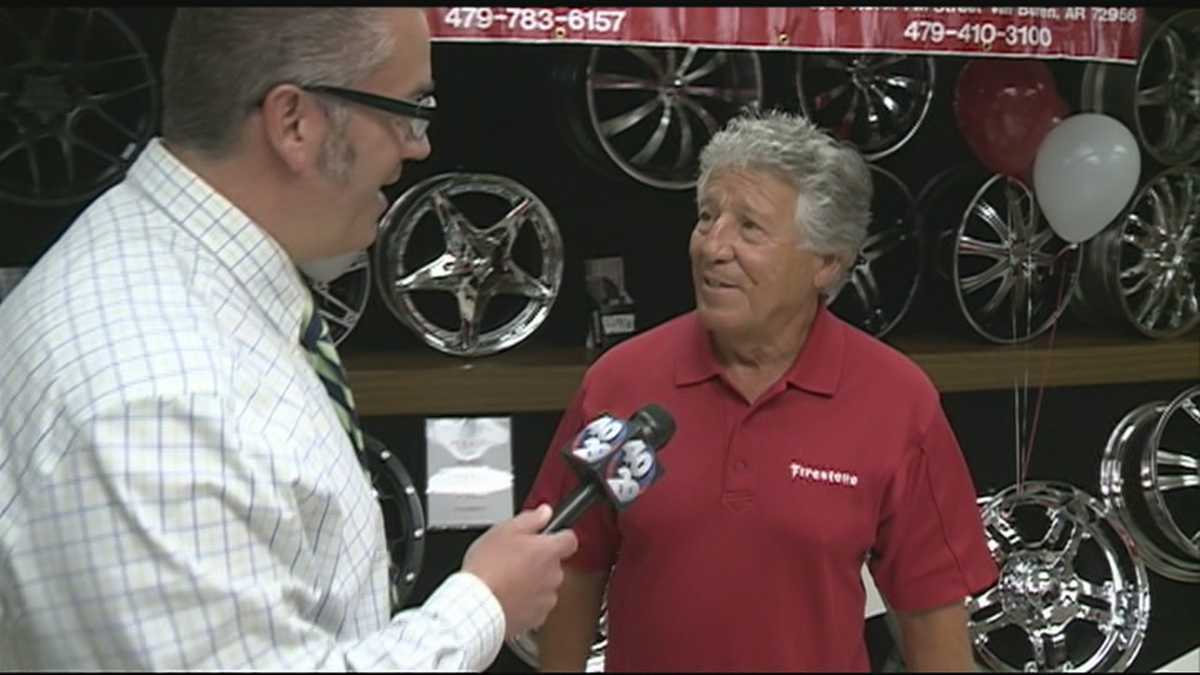 Mario Andretti celebrates local business's 50th birthday