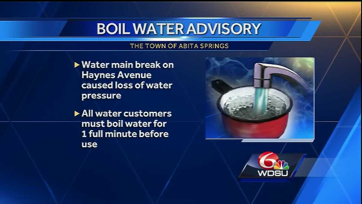 Boil water advisory continues in Abita Springs