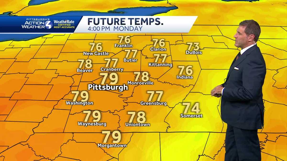 Warm and dry to start week, turning cooler late week