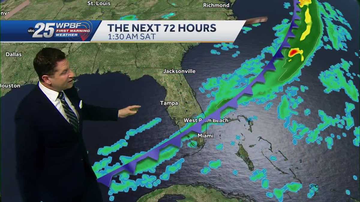 A weekend front with a little rain