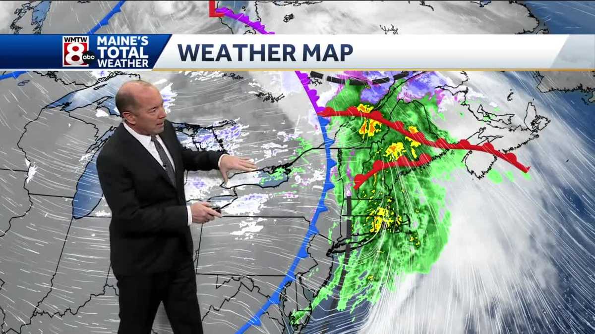 Wind and rain tapers off overnight