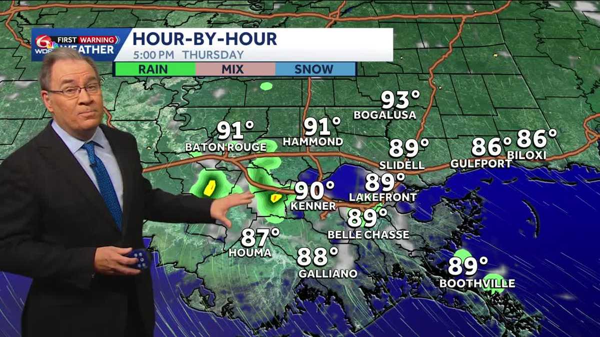 Rain chances going down but temperatures going up