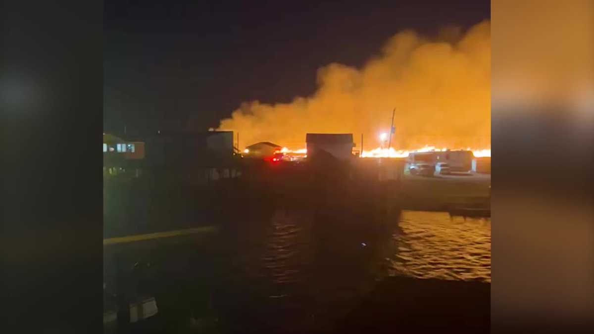 Plaquemines Parish Lake Hermitage marsh fire