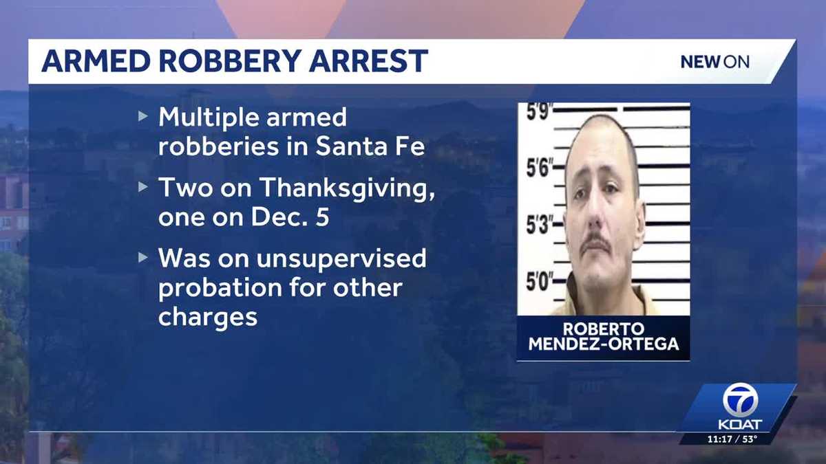 Santa Fe PD arrest man for multiple armed robberies