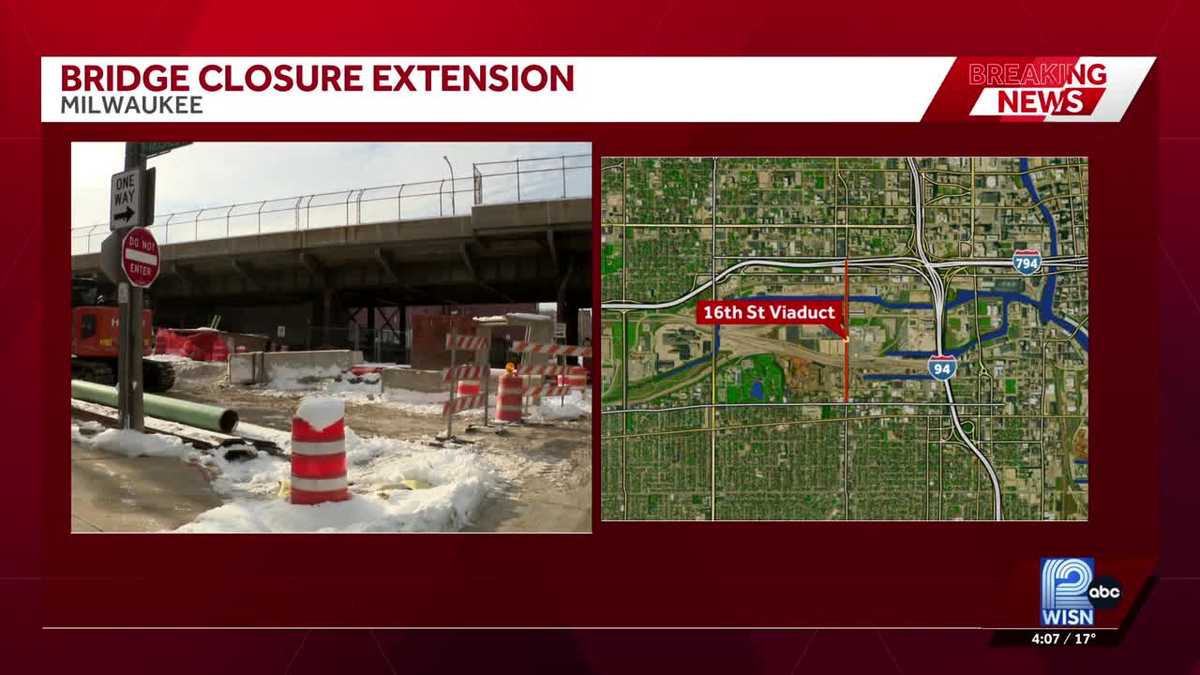 Milwaukee's 16th Street viaduct will remain closed until April
