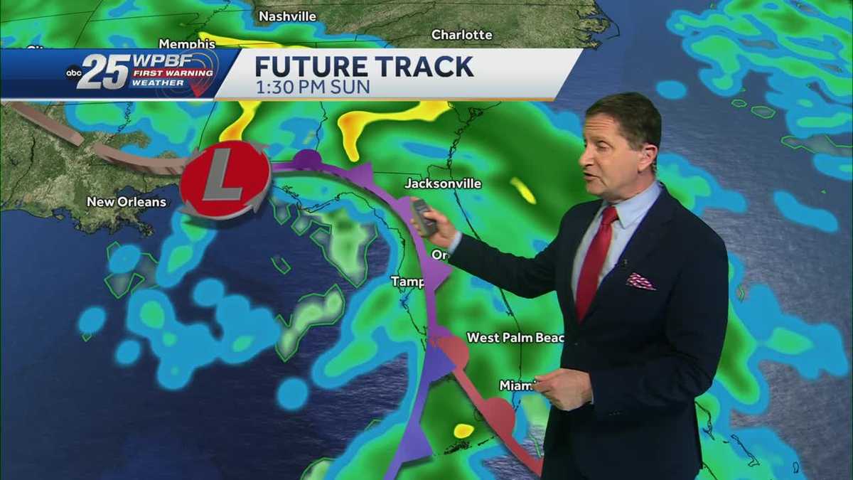 Showers and storms to move across South Florida Sunday