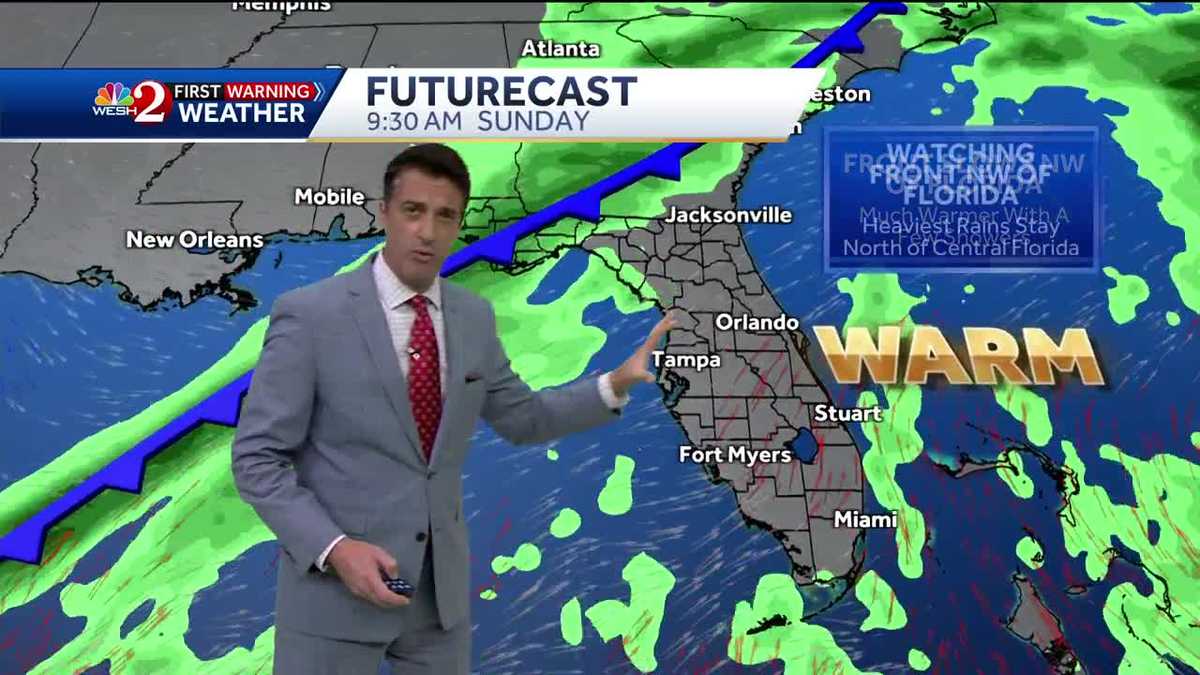A cold front to bring weekend showers.
