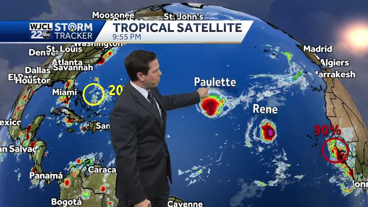 A few showers or storms today and busy in the tropics - WJCL