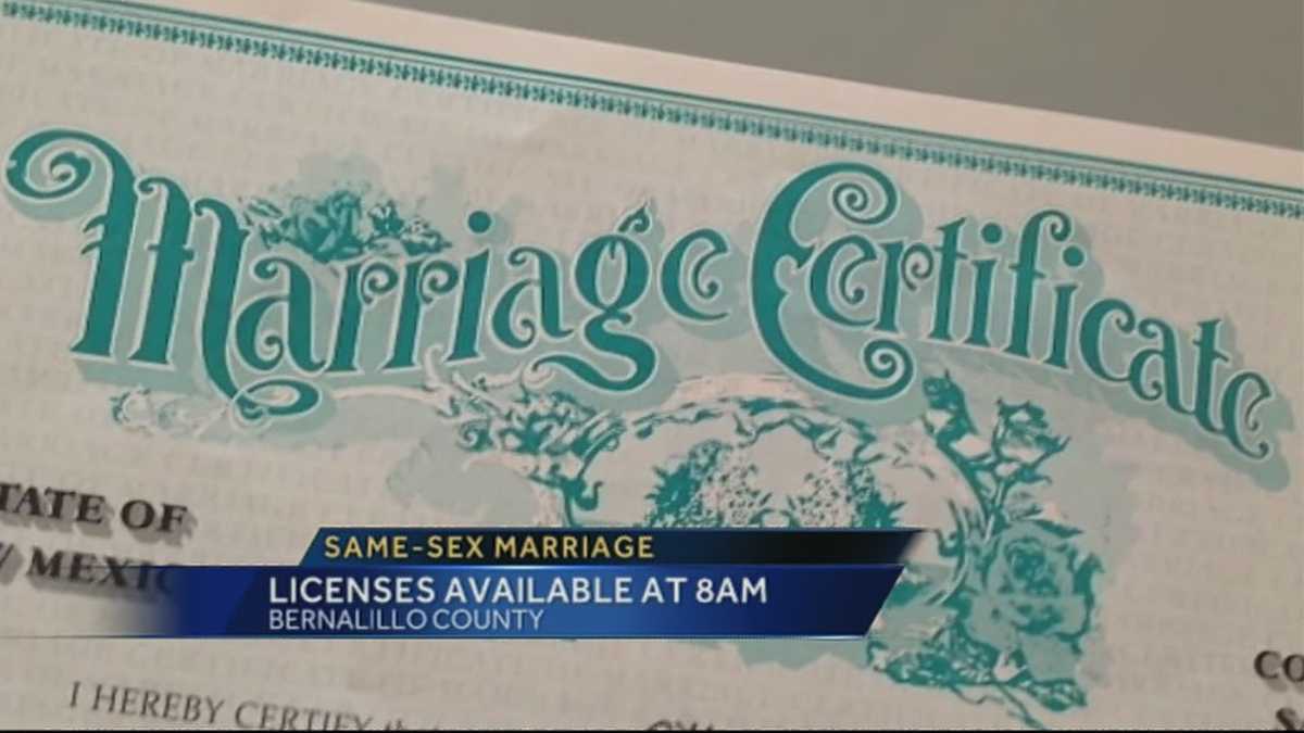 Bernalillo County Same Sex Marriage Licenses Available Today 6215