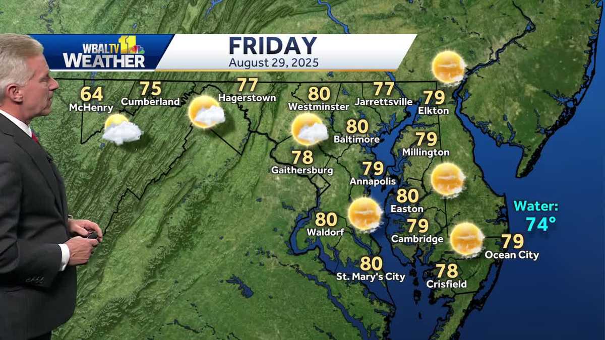 Maryland weather forecast: Temps remain fall-like on Aug. 29