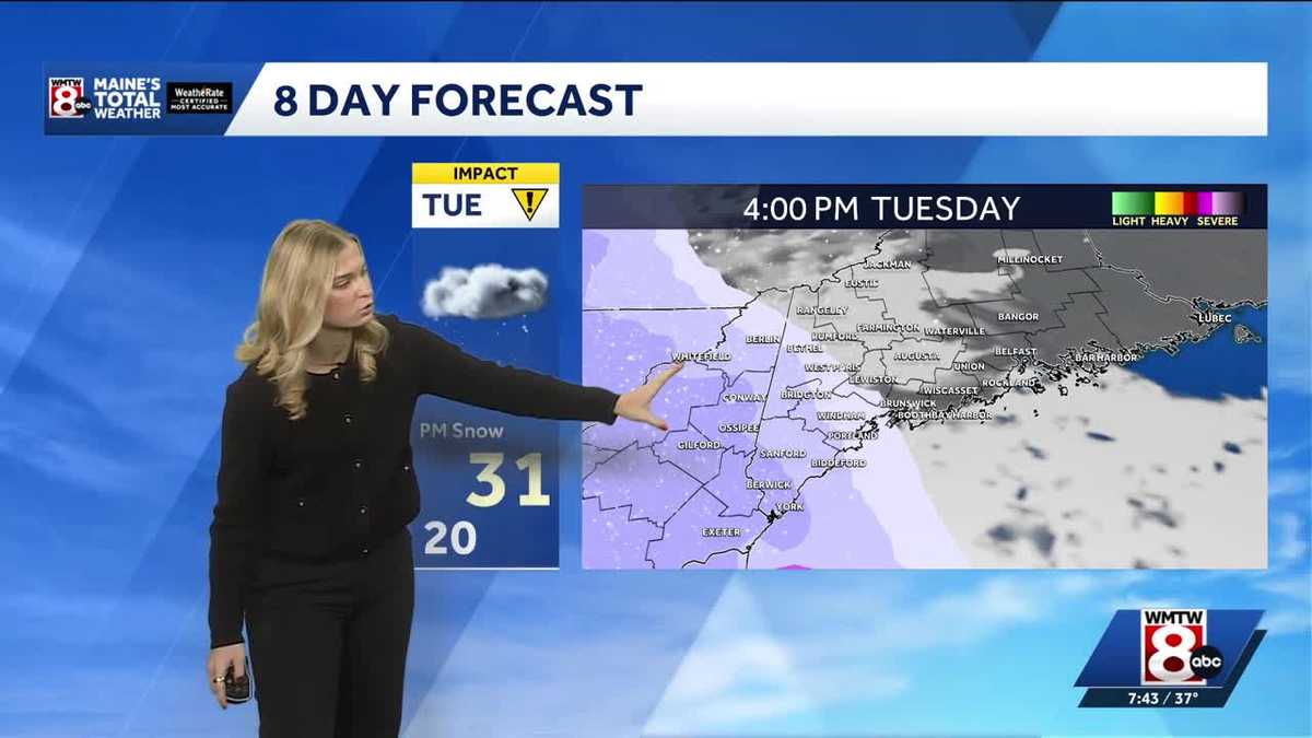 Snow ahead of Christmas Eve in Maine