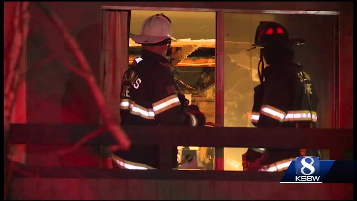 Flames destroy a unit in the Boronda Manor Apartments