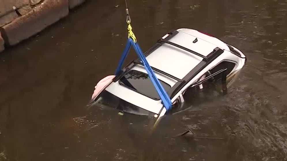 Truck driver charged after car ends up in Charles River