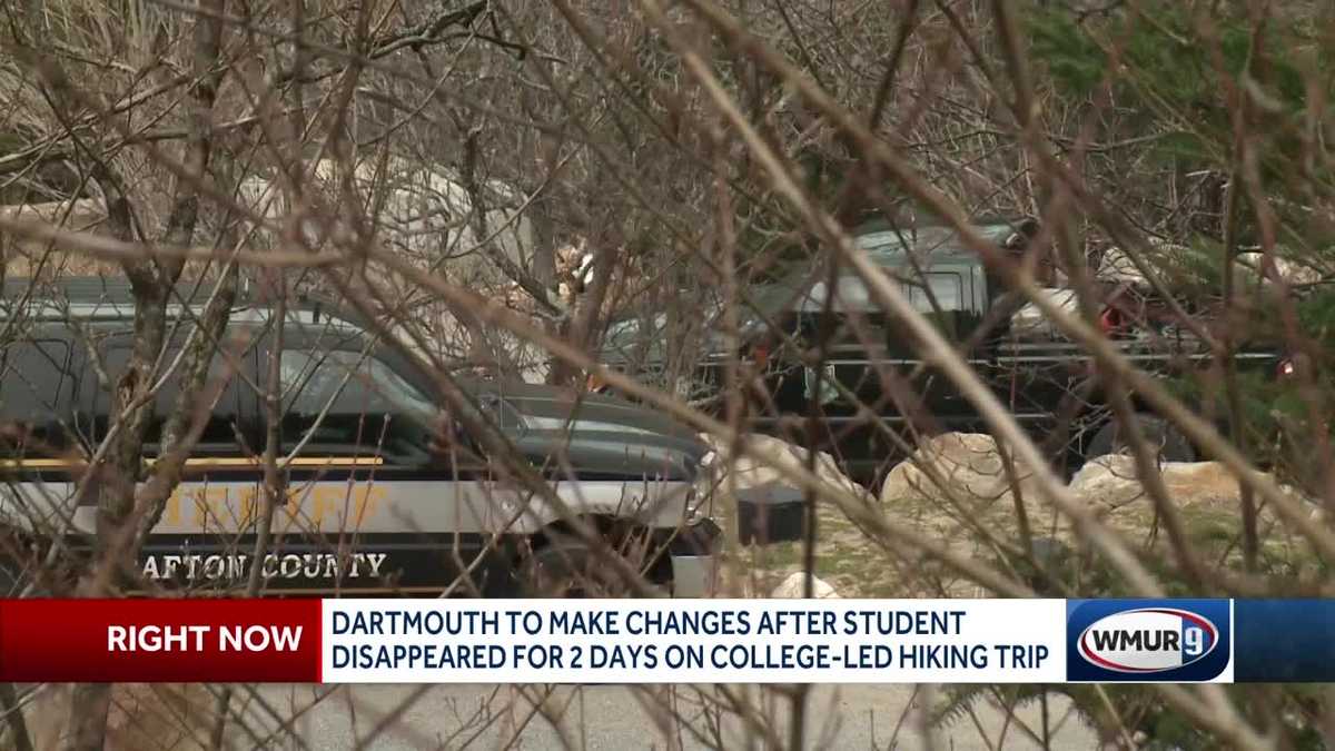 Dartmouth to make changes after student disappeared on college-led trip