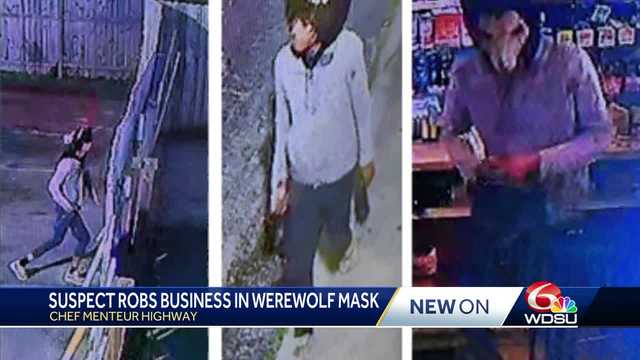 Man wearing werewolf mask accused of robbing New Orleans business