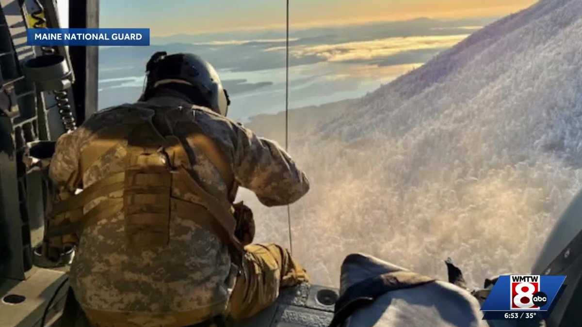 Maine National Guard airlifts 2 stranded hikers from Bigelow Mountain