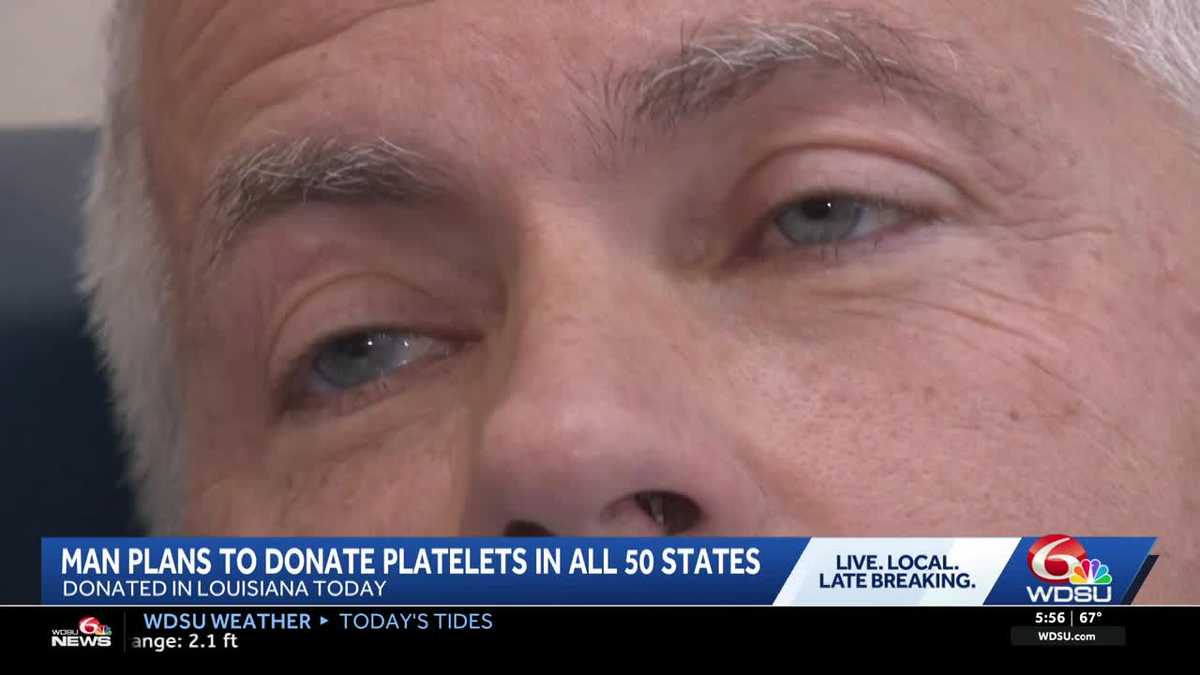 Louisiana becomes the latest stop in one man’s blood donation journey