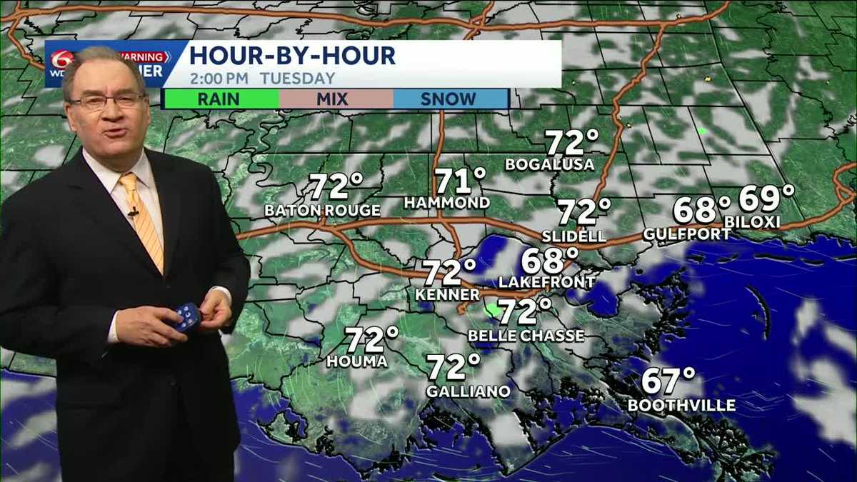 Decreasing clouds for Fat Tuesday; weekend cold front coming